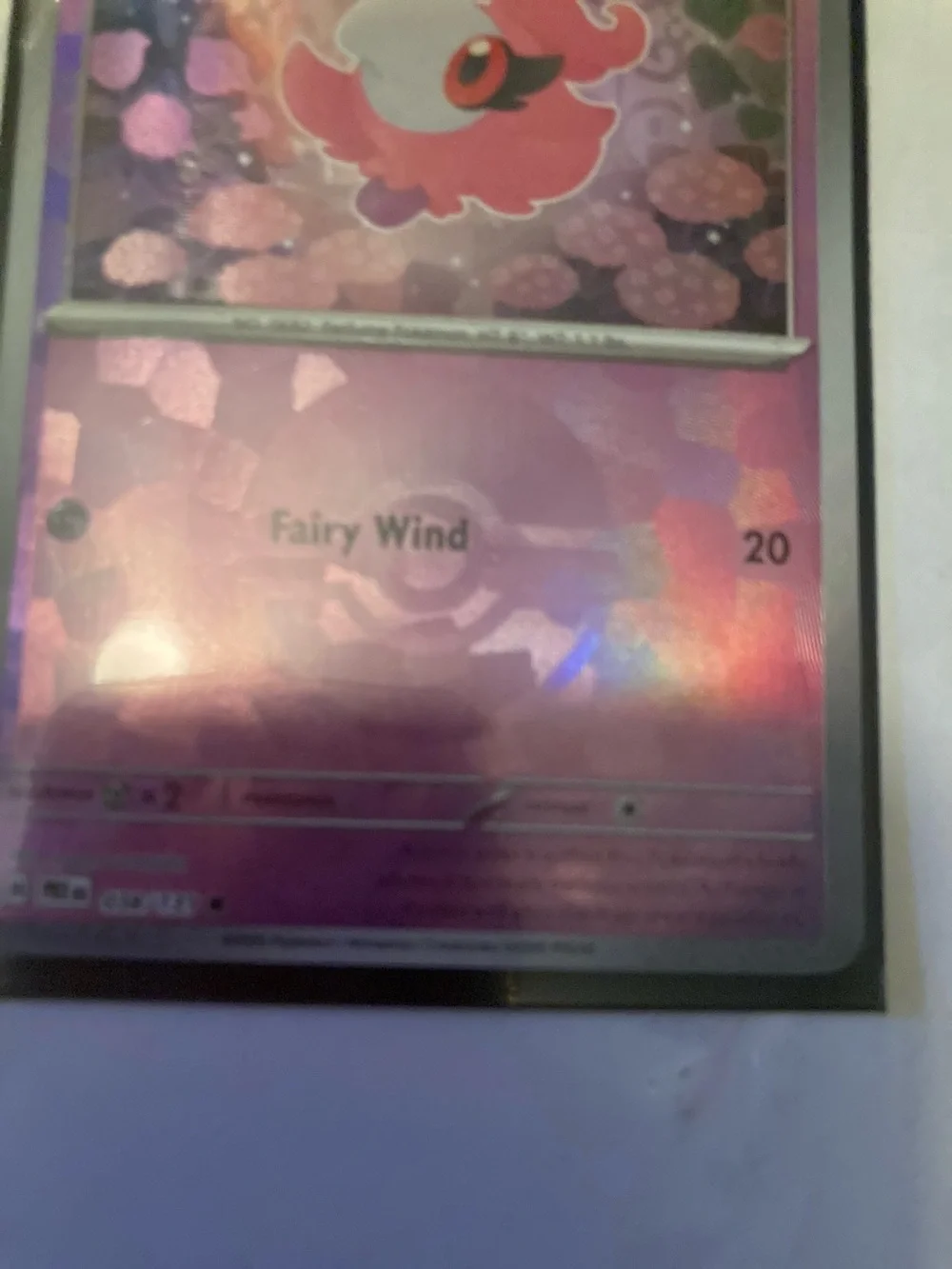 POKEBALL Pokemon Spritzee Pink Purple Holo Trading Card